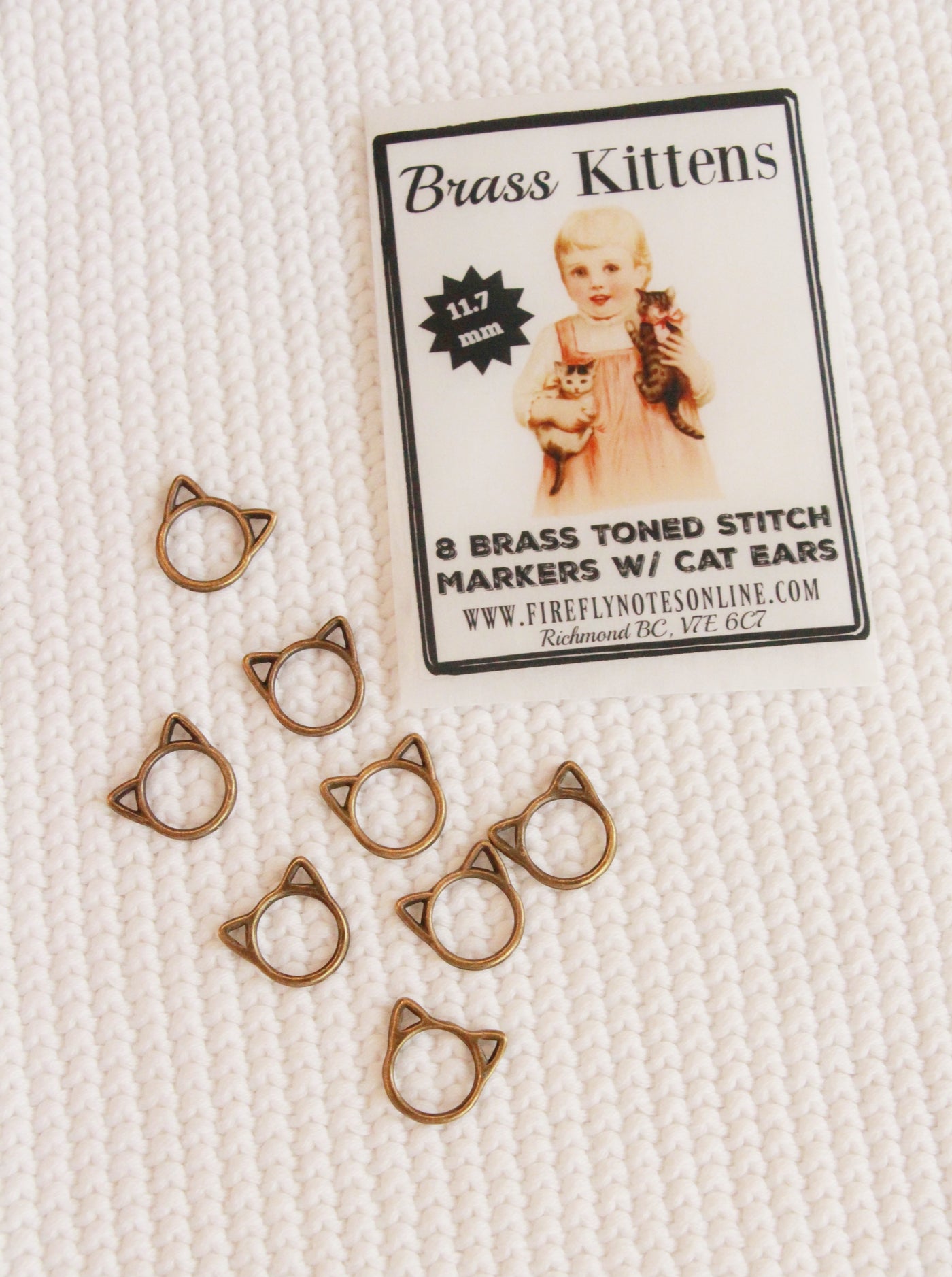 Brass Kittens Stitchmarkers